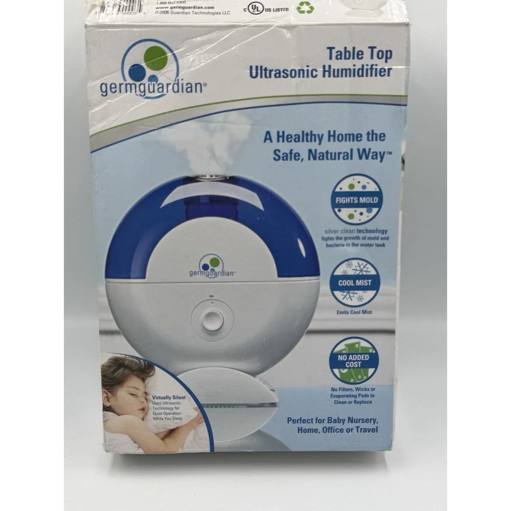 GermGuardian Table Top Ultrasonic Humidifier Cool Mist Fights Mold Model H1000